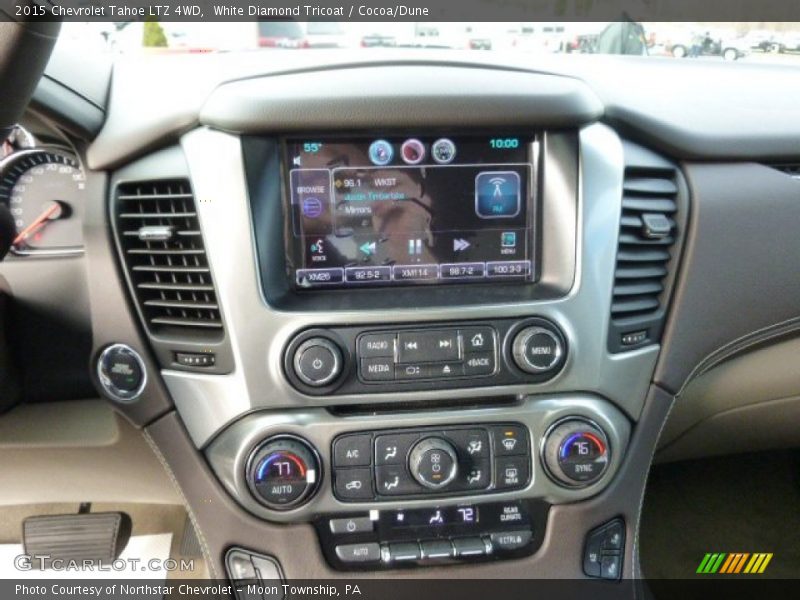White Diamond Tricoat / Cocoa/Dune 2015 Chevrolet Tahoe LTZ 4WD