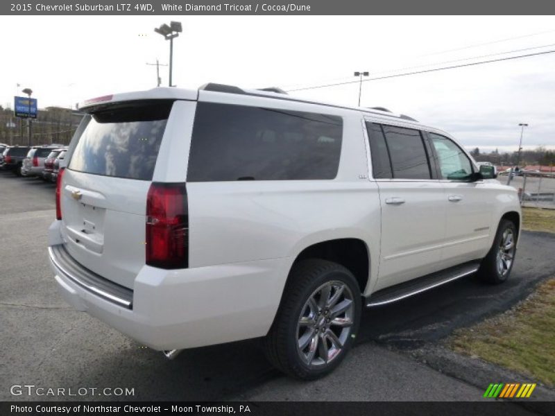 White Diamond Tricoat / Cocoa/Dune 2015 Chevrolet Suburban LTZ 4WD