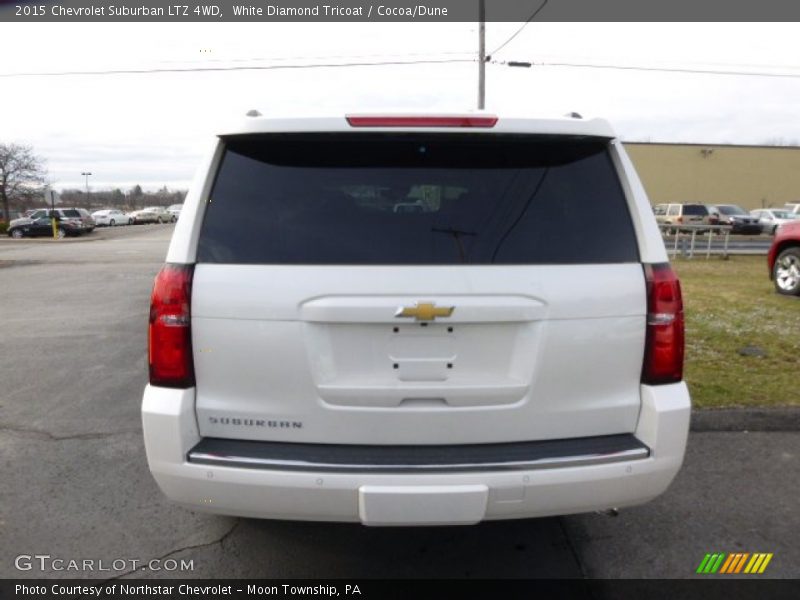 White Diamond Tricoat / Cocoa/Dune 2015 Chevrolet Suburban LTZ 4WD