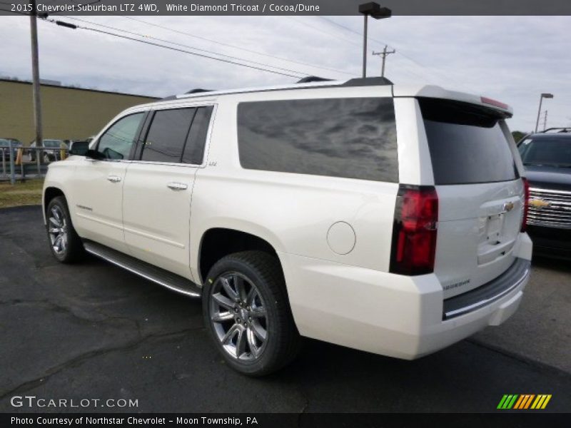 White Diamond Tricoat / Cocoa/Dune 2015 Chevrolet Suburban LTZ 4WD