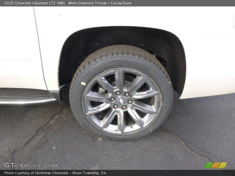 White Diamond Tricoat / Cocoa/Dune 2015 Chevrolet Suburban LTZ 4WD