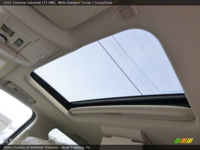 White Diamond Tricoat / Cocoa/Dune 2015 Chevrolet Suburban LTZ 4WD