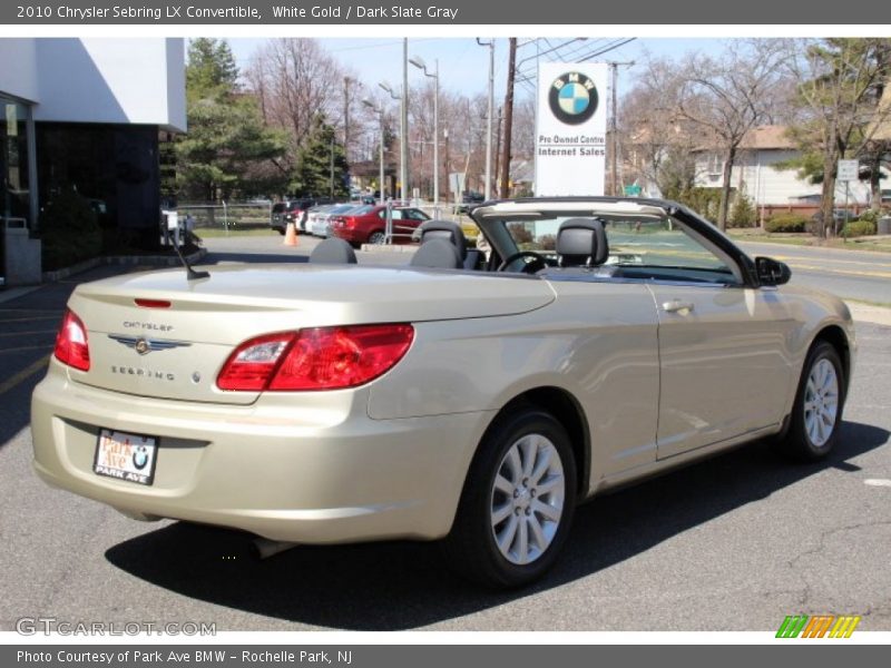 White Gold / Dark Slate Gray 2010 Chrysler Sebring LX Convertible