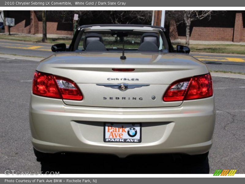 White Gold / Dark Slate Gray 2010 Chrysler Sebring LX Convertible