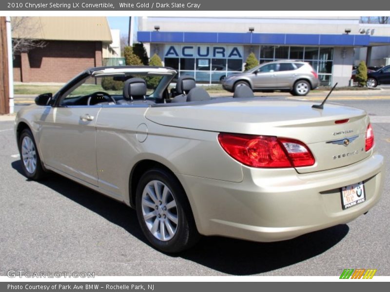White Gold / Dark Slate Gray 2010 Chrysler Sebring LX Convertible
