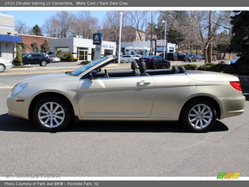 White Gold / Dark Slate Gray 2010 Chrysler Sebring LX Convertible