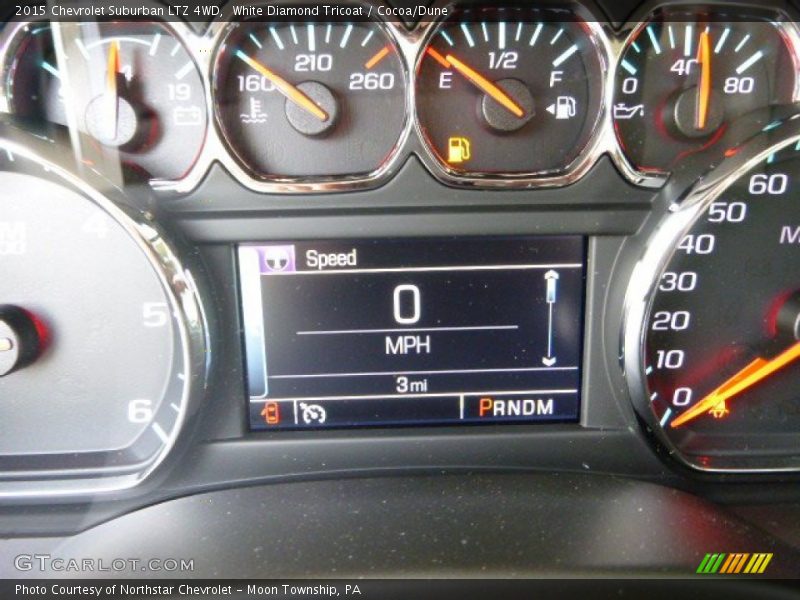 White Diamond Tricoat / Cocoa/Dune 2015 Chevrolet Suburban LTZ 4WD