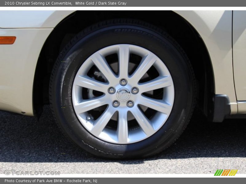 White Gold / Dark Slate Gray 2010 Chrysler Sebring LX Convertible