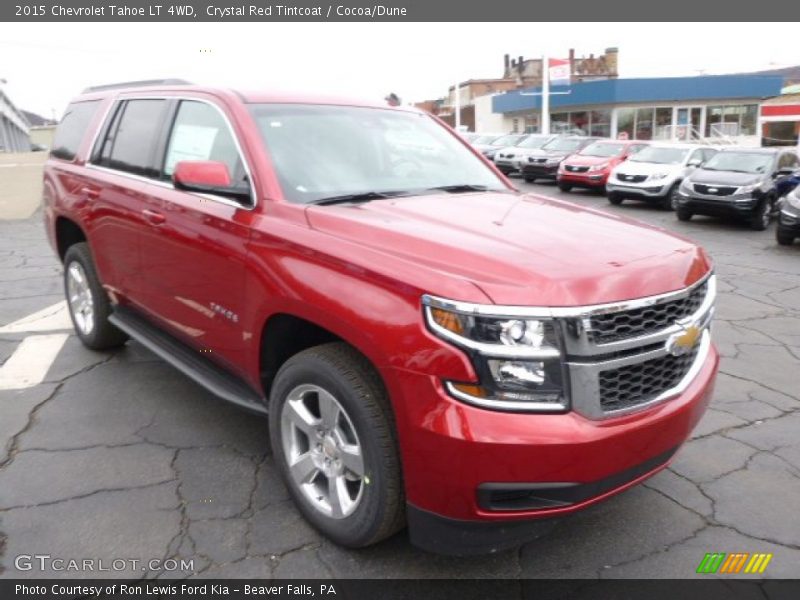 Crystal Red Tintcoat / Cocoa/Dune 2015 Chevrolet Tahoe LT 4WD
