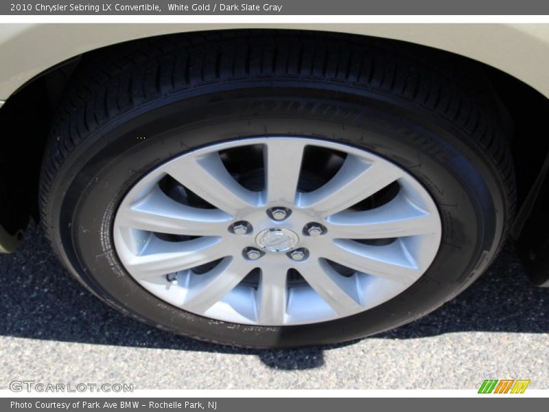 White Gold / Dark Slate Gray 2010 Chrysler Sebring LX Convertible