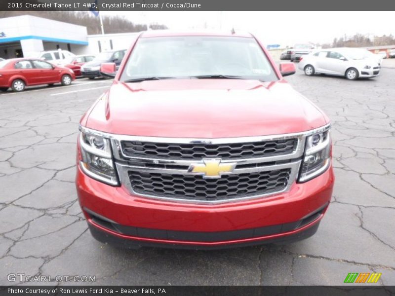Crystal Red Tintcoat / Cocoa/Dune 2015 Chevrolet Tahoe LT 4WD