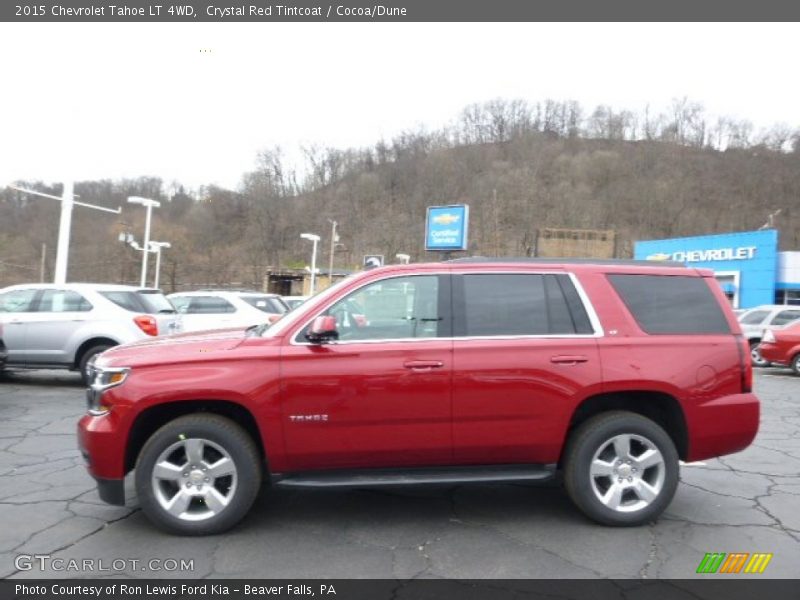 Crystal Red Tintcoat / Cocoa/Dune 2015 Chevrolet Tahoe LT 4WD