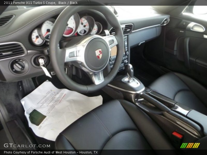 Black / Black 2011 Porsche 911 Turbo S Coupe