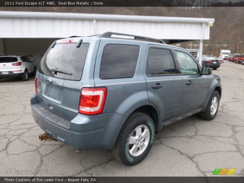 Steel Blue Metallic / Stone 2011 Ford Escape XLT 4WD