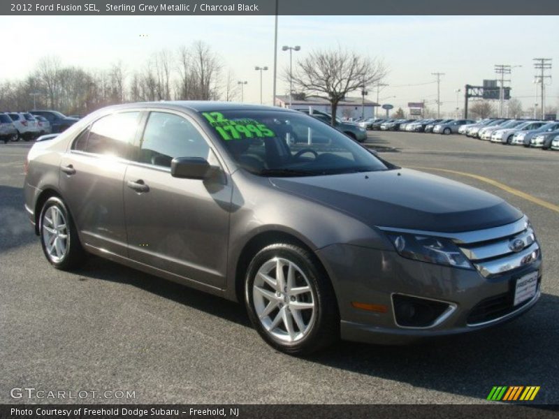 Sterling Grey Metallic / Charcoal Black 2012 Ford Fusion SEL