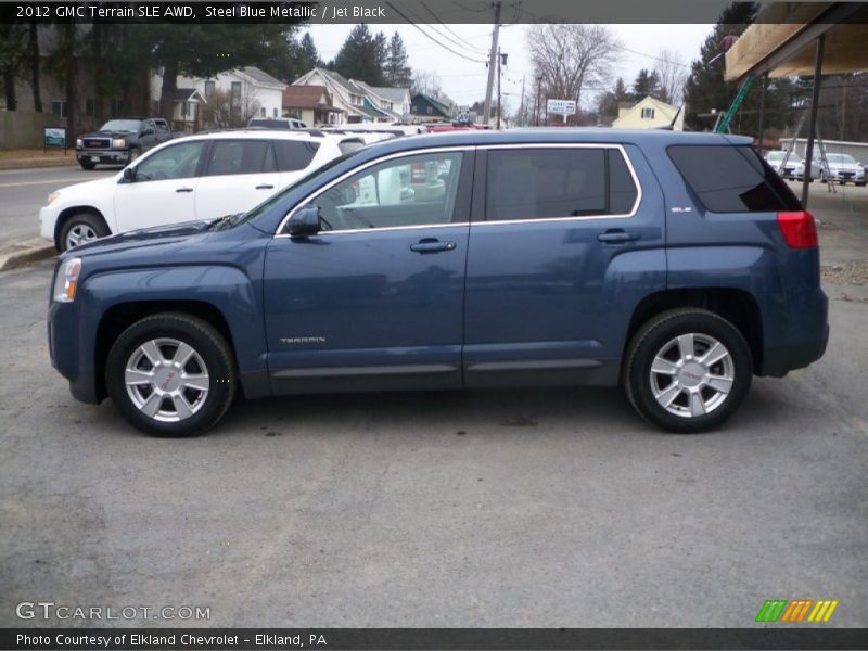 Steel Blue Metallic / Jet Black 2012 GMC Terrain SLE AWD