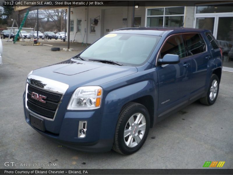 Steel Blue Metallic / Jet Black 2012 GMC Terrain SLE AWD