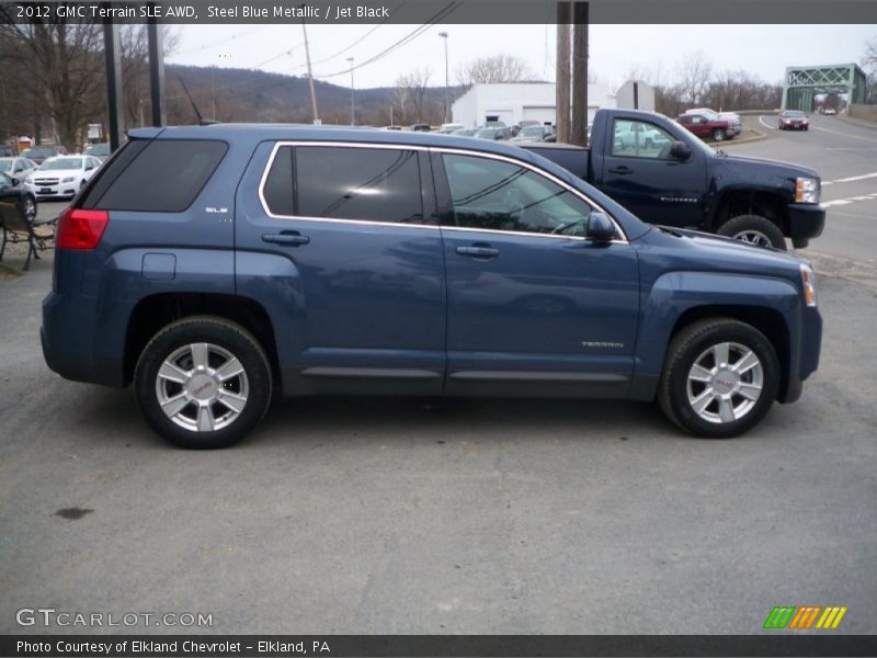 Steel Blue Metallic / Jet Black 2012 GMC Terrain SLE AWD
