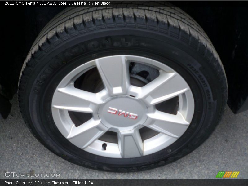 Steel Blue Metallic / Jet Black 2012 GMC Terrain SLE AWD