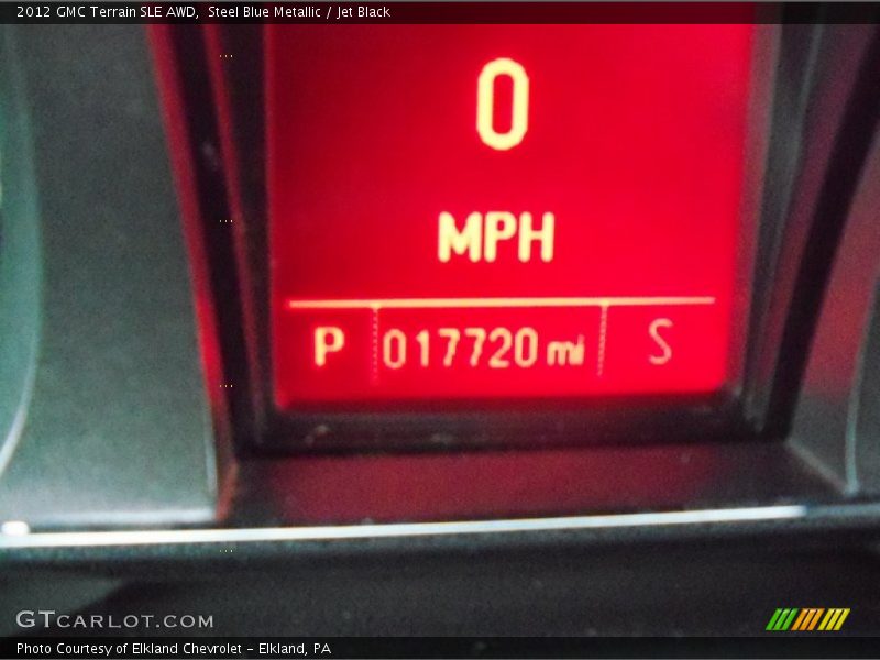 Steel Blue Metallic / Jet Black 2012 GMC Terrain SLE AWD