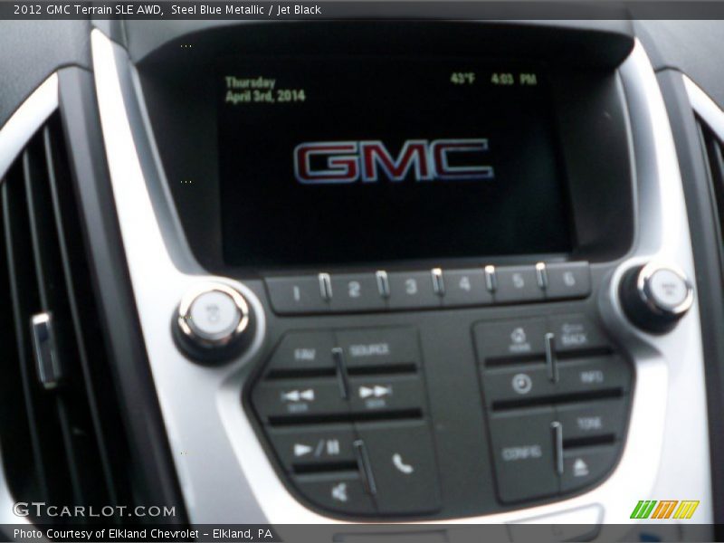 Steel Blue Metallic / Jet Black 2012 GMC Terrain SLE AWD