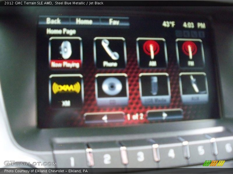 Steel Blue Metallic / Jet Black 2012 GMC Terrain SLE AWD