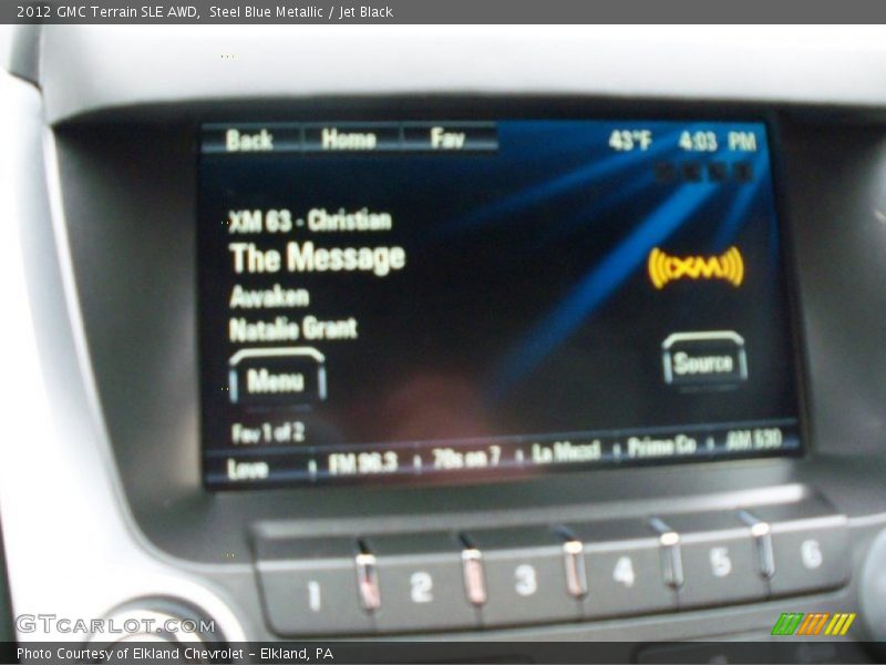 Steel Blue Metallic / Jet Black 2012 GMC Terrain SLE AWD