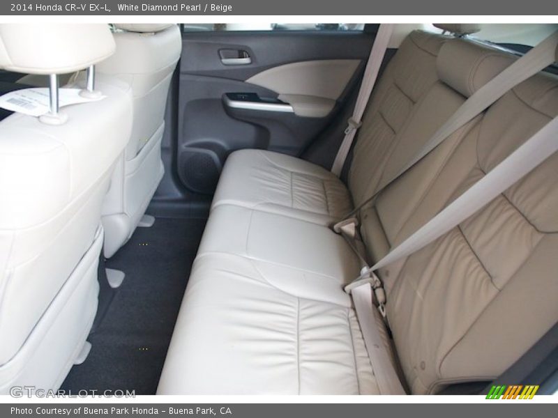 White Diamond Pearl / Beige 2014 Honda CR-V EX-L