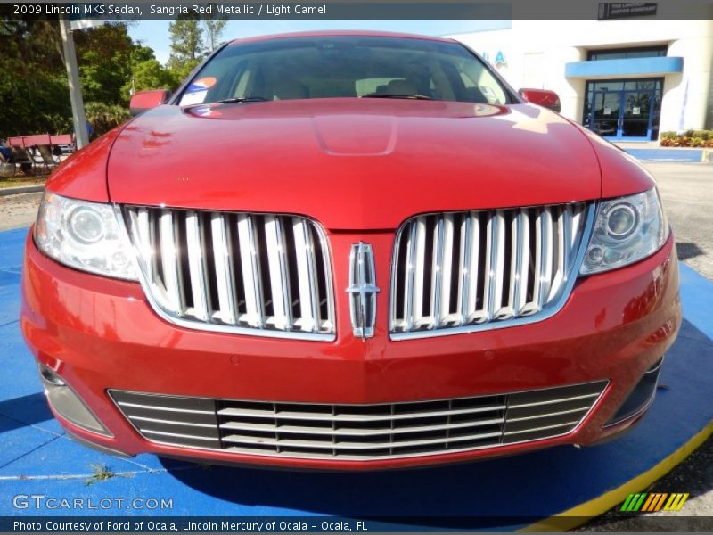 Sangria Red Metallic / Light Camel 2009 Lincoln MKS Sedan