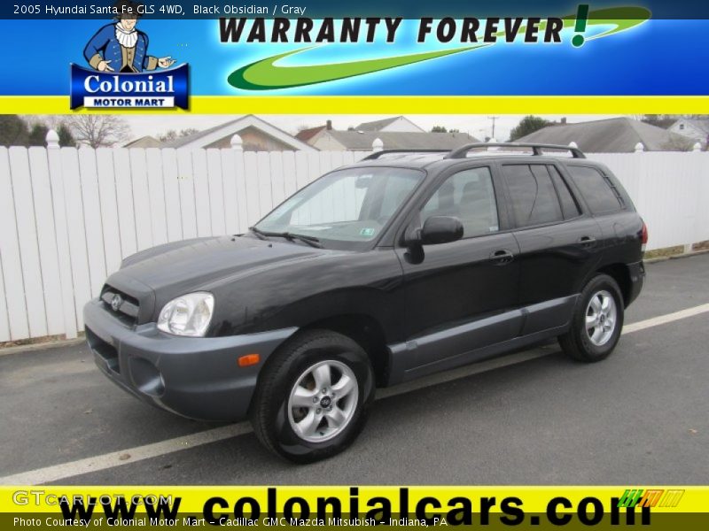 Black Obsidian / Gray 2005 Hyundai Santa Fe GLS 4WD