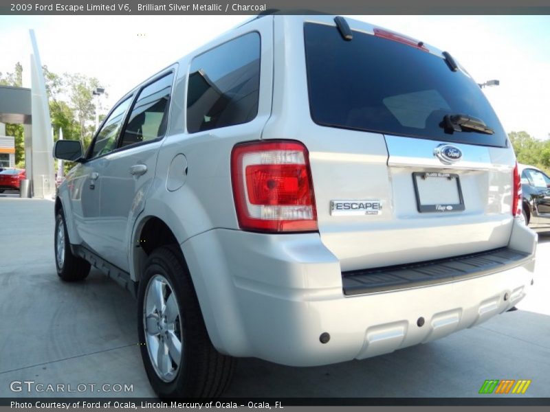 Brilliant Silver Metallic / Charcoal 2009 Ford Escape Limited V6
