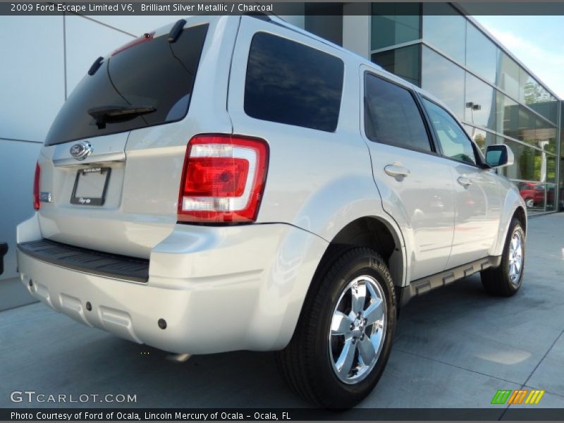 Brilliant Silver Metallic / Charcoal 2009 Ford Escape Limited V6