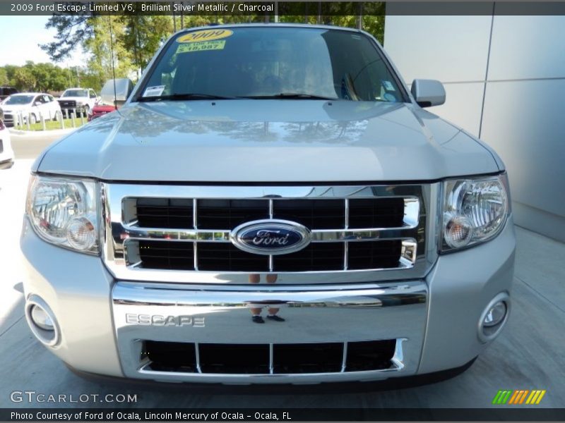 Brilliant Silver Metallic / Charcoal 2009 Ford Escape Limited V6