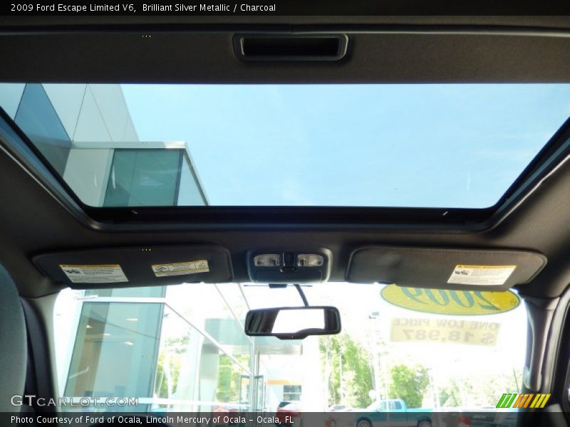 Brilliant Silver Metallic / Charcoal 2009 Ford Escape Limited V6