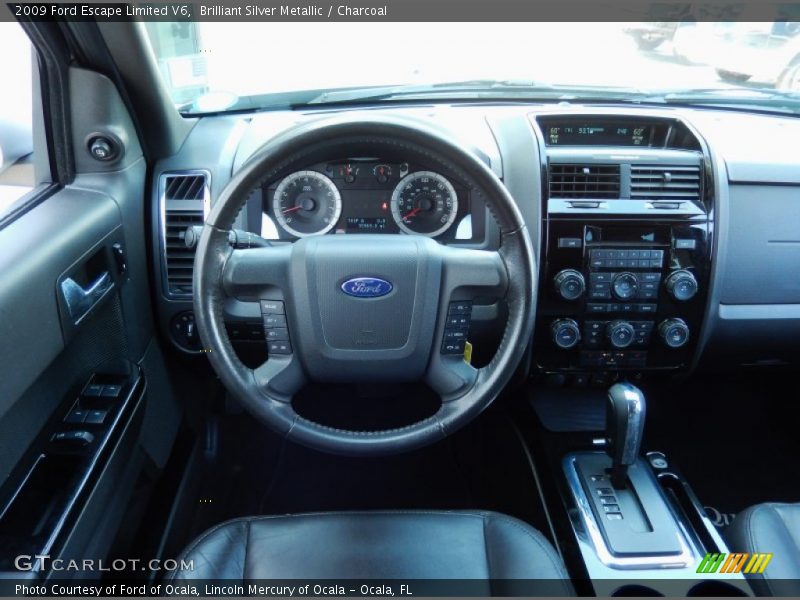 Brilliant Silver Metallic / Charcoal 2009 Ford Escape Limited V6