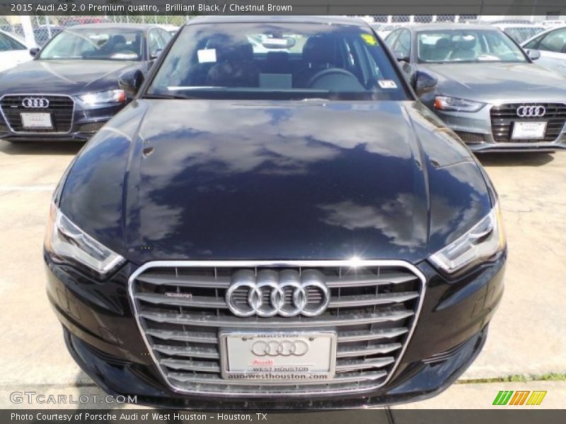 Brilliant Black / Chestnut Brown 2015 Audi A3 2.0 Premium quattro