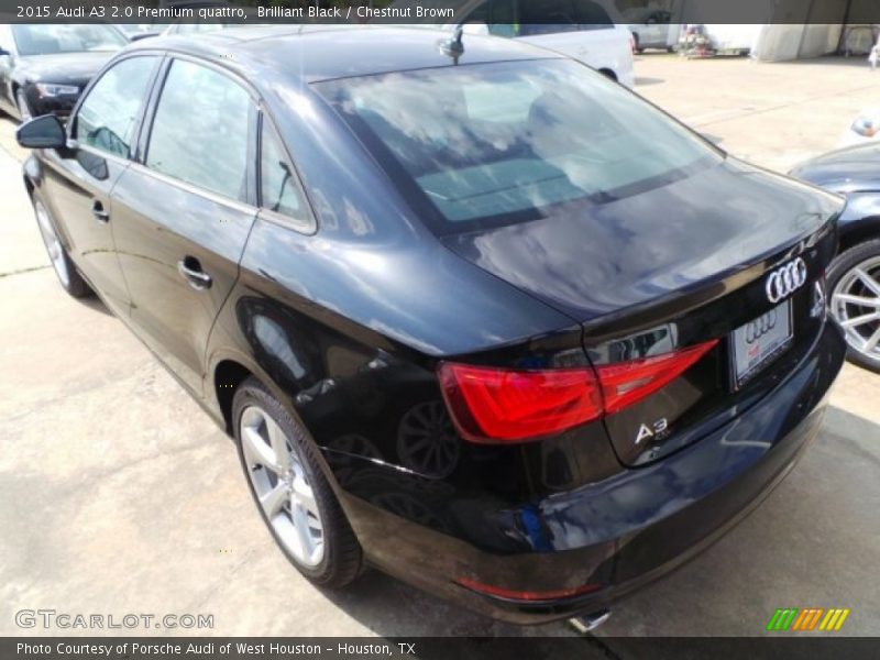 Brilliant Black / Chestnut Brown 2015 Audi A3 2.0 Premium quattro