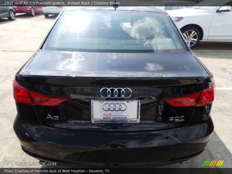 Brilliant Black / Chestnut Brown 2015 Audi A3 2.0 Premium quattro
