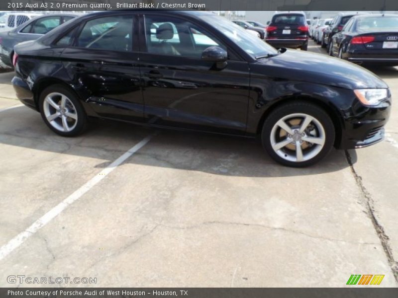 Brilliant Black / Chestnut Brown 2015 Audi A3 2.0 Premium quattro