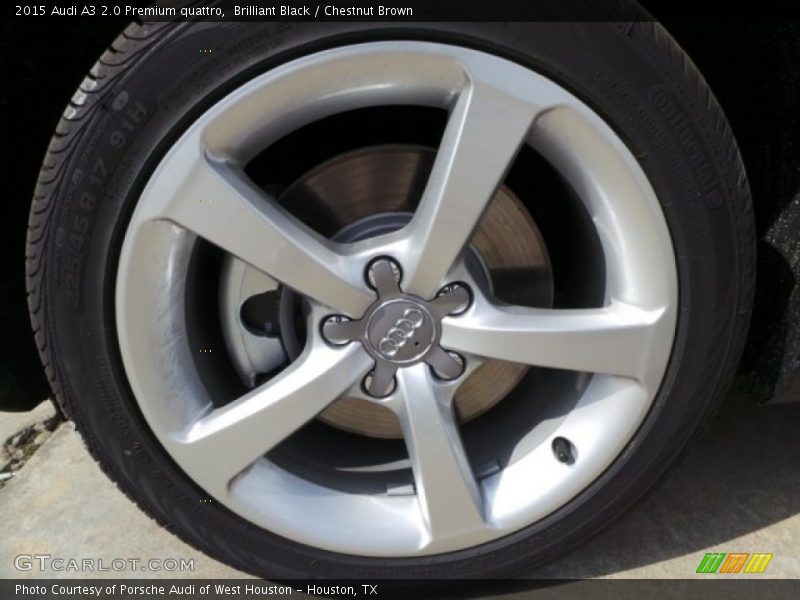 Brilliant Black / Chestnut Brown 2015 Audi A3 2.0 Premium quattro