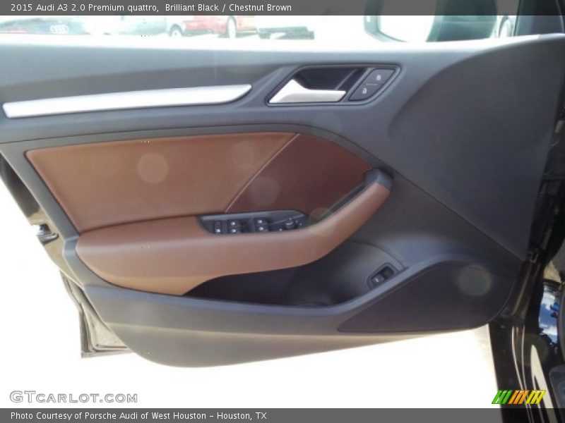 Brilliant Black / Chestnut Brown 2015 Audi A3 2.0 Premium quattro