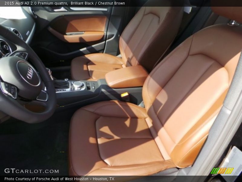 Brilliant Black / Chestnut Brown 2015 Audi A3 2.0 Premium quattro