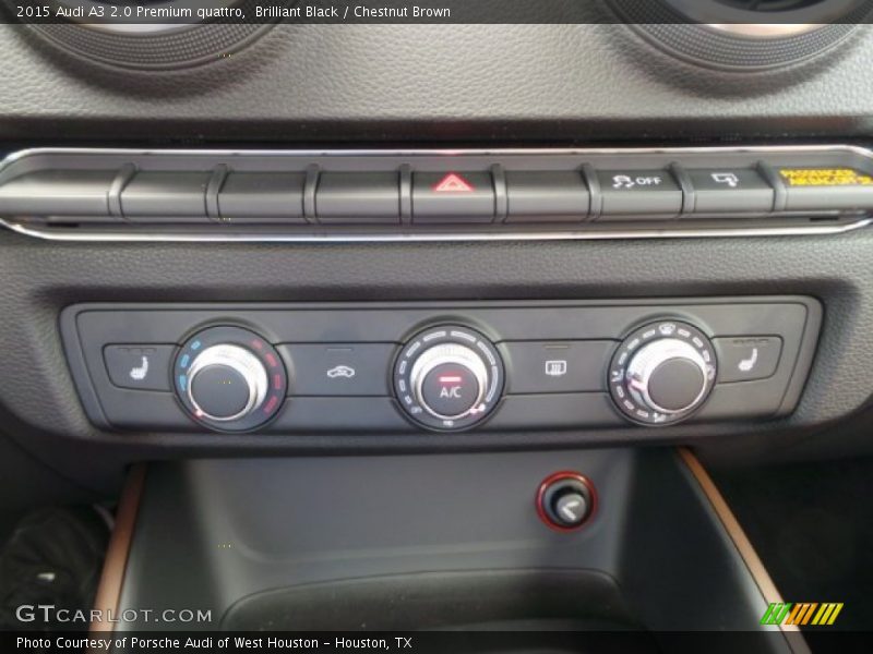 Brilliant Black / Chestnut Brown 2015 Audi A3 2.0 Premium quattro