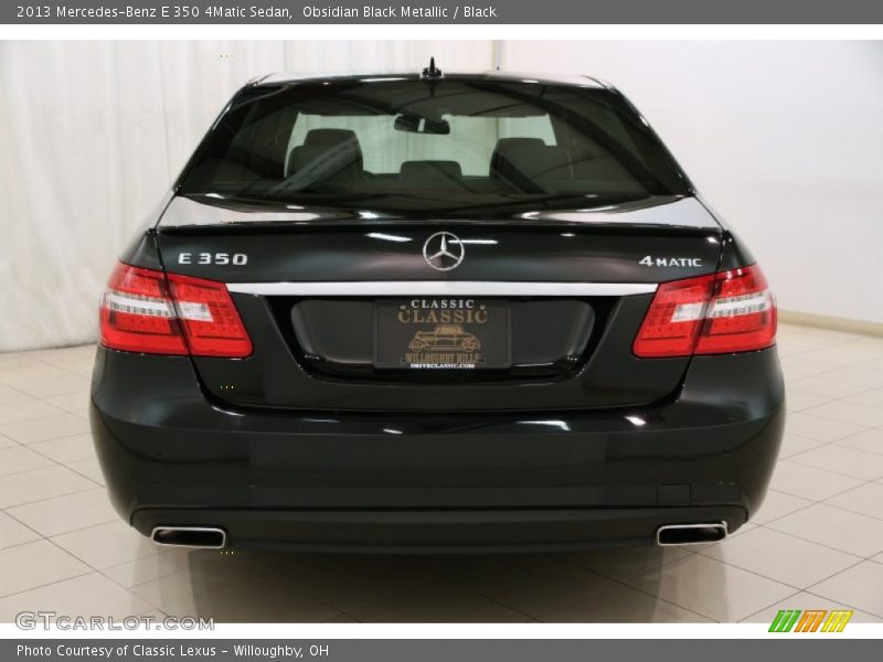 Obsidian Black Metallic / Black 2013 Mercedes-Benz E 350 4Matic Sedan