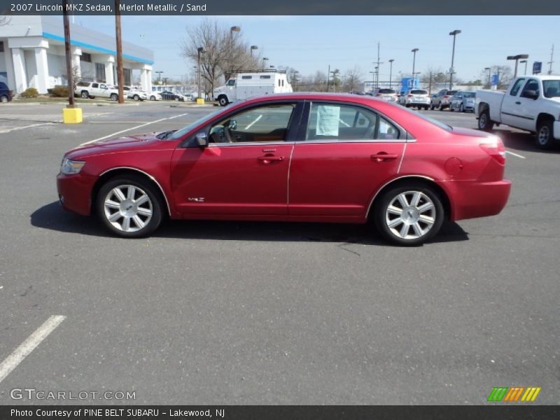 Merlot Metallic / Sand 2007 Lincoln MKZ Sedan
