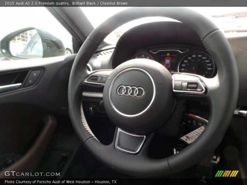 Brilliant Black / Chestnut Brown 2015 Audi A3 2.0 Premium quattro