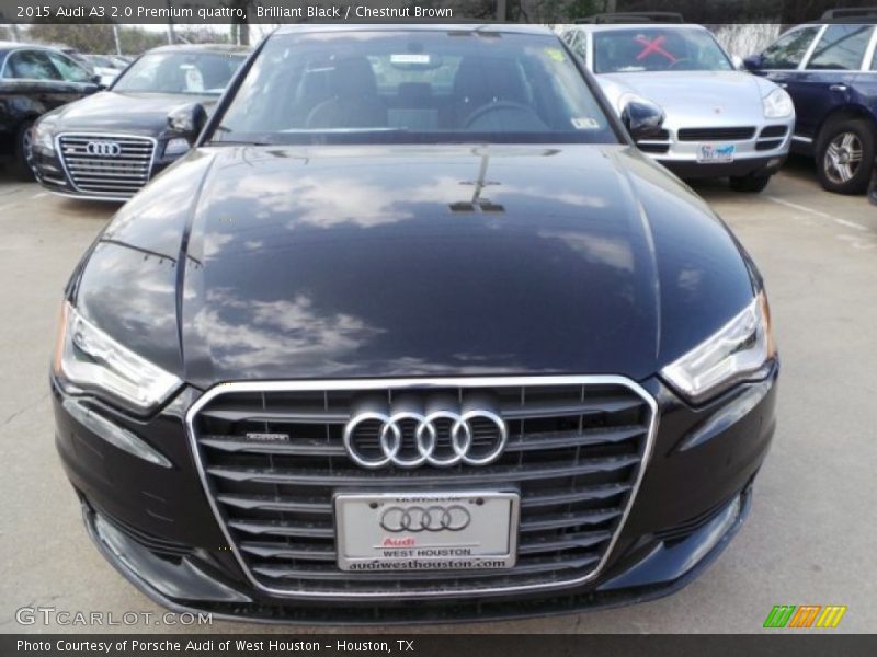 Brilliant Black / Chestnut Brown 2015 Audi A3 2.0 Premium quattro