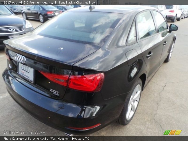 Brilliant Black / Chestnut Brown 2015 Audi A3 2.0 Premium quattro