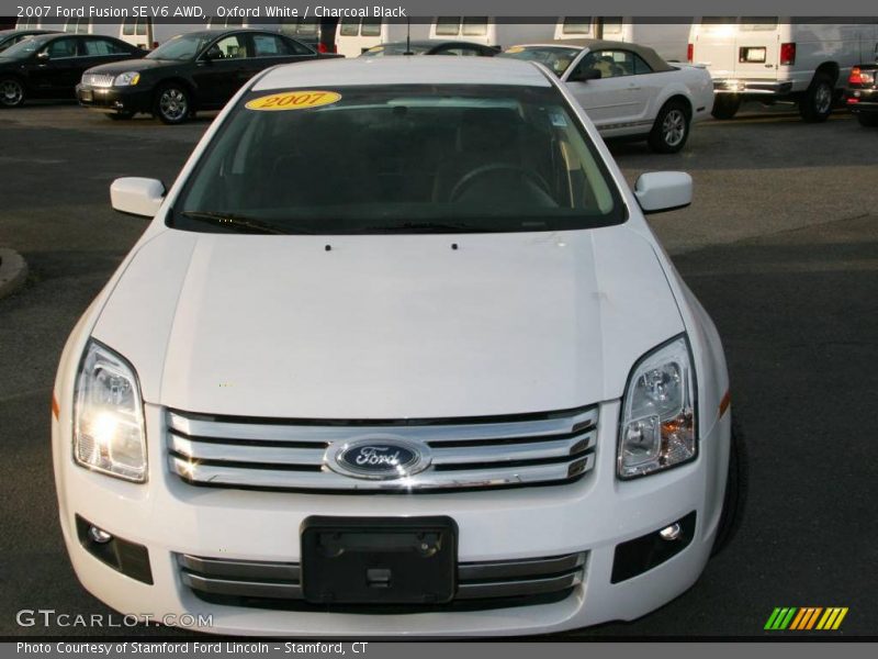 Oxford White / Charcoal Black 2007 Ford Fusion SE V6 AWD