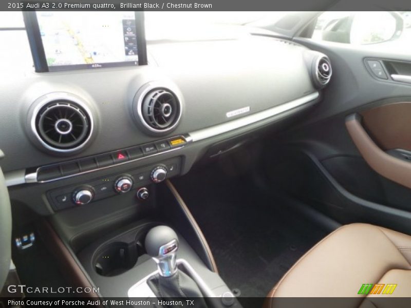 Brilliant Black / Chestnut Brown 2015 Audi A3 2.0 Premium quattro